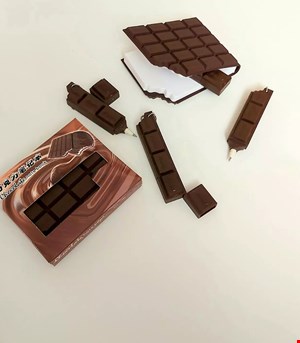 ست دفترچه یادداشت شکلاتی و روان نویس شکلاتی