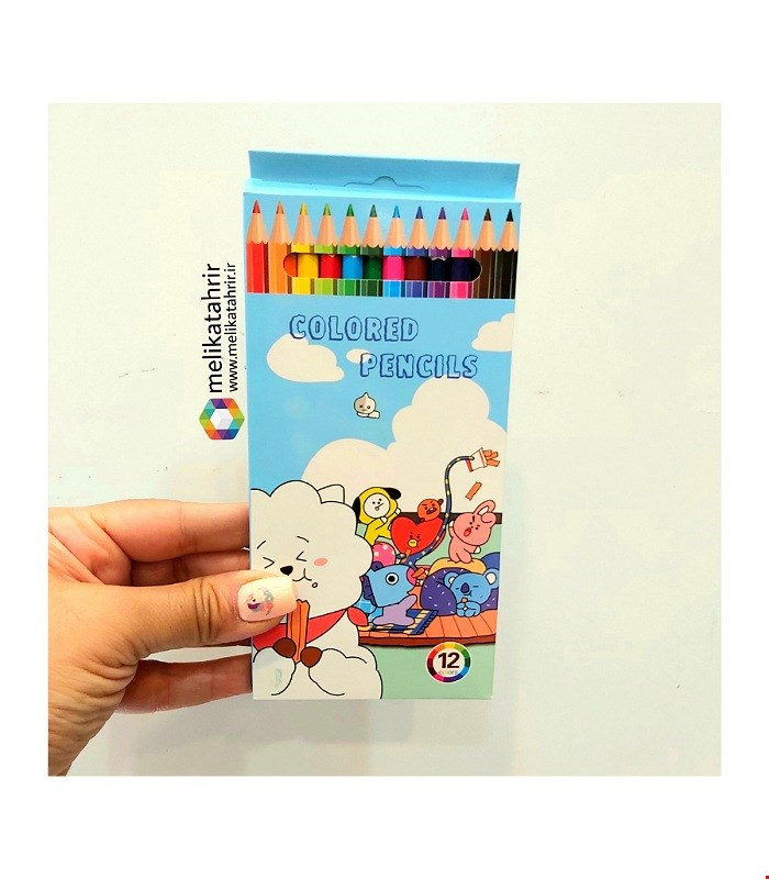 مداد رنگی 12 رنگ بی تی اس bt21