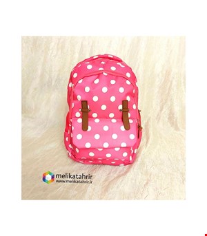 کوله پشتی خارجی دخترانه خالخالی