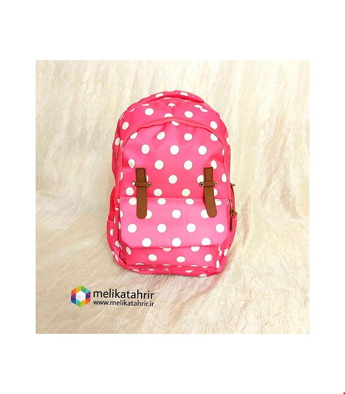 کوله پشتی خارجی دخترانه خالخالی