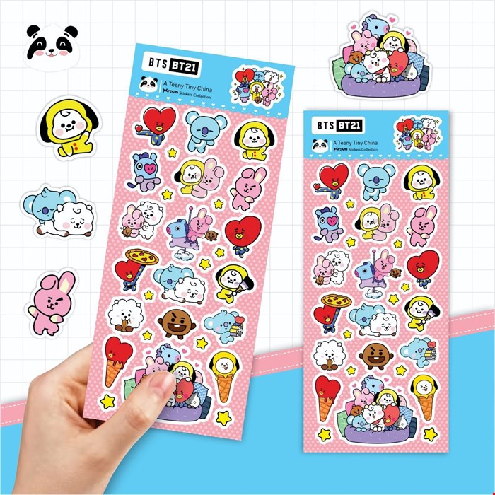 استیکر طرح بی تی اس bt21