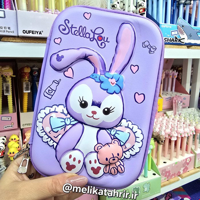 جامدادی تبلتی بزرگ طرح برجسته دو زیپ