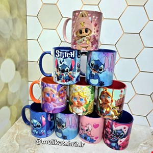 ماگ داخل رنگی سرامیکی طرح های دخترانه 