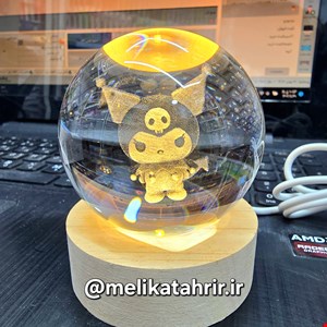 چراغ خواب گوی شیشه ای قطر 6