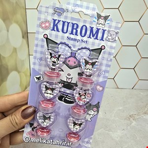 مهر استامپ دار فانتزی طرح کرومی بسته 6 عددی