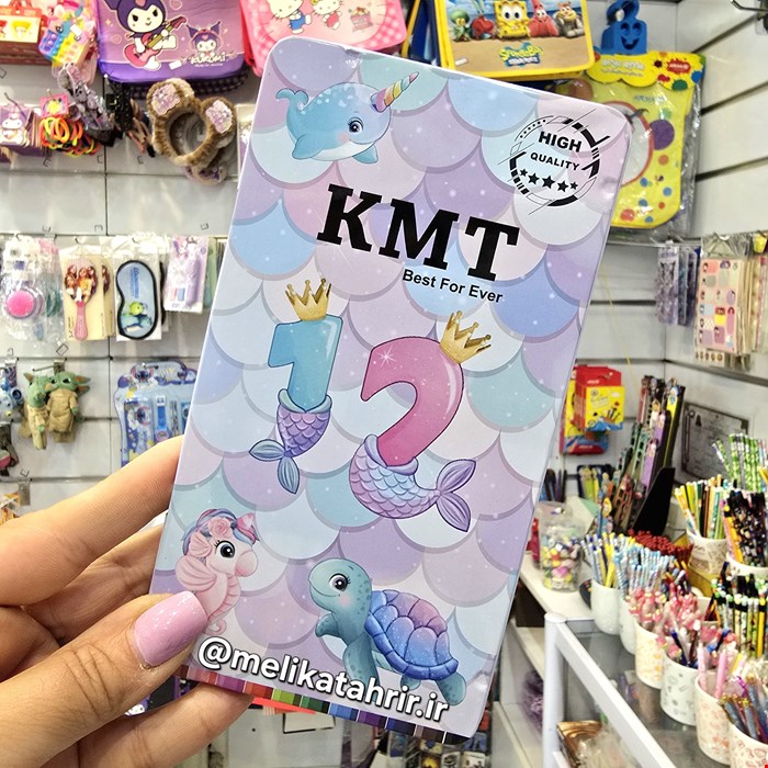 مداد رنگی 12 رنگ جعبه فلزی kmt