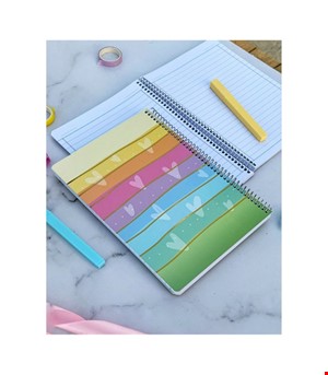 دفتر مشق 80 برگ پاستلی طلاکوب سویل 