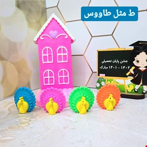 گیفت الفبا حرف ط ( پاکن فانتزی طاووس ) 