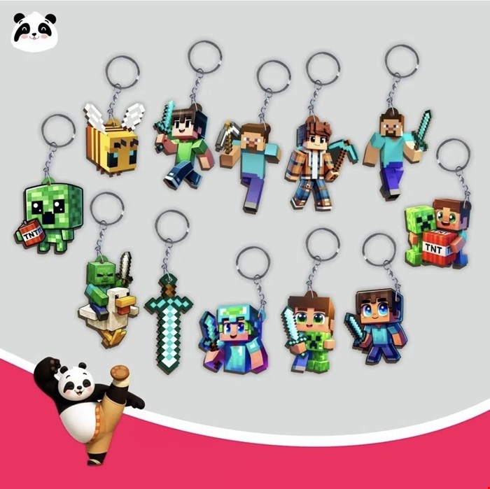 جاکلیدی چوبی طرح ماینکرافت  