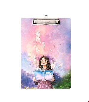 تخته شاسی سویل طرح دختر و کتاب سایز A4