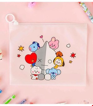 کاور A5 زیپ دار طرح bt21 بی تی اس